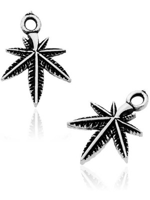 Stil Love Gümüş Yaprak Tesbih Püskülü