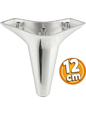 Badem10 Aspen Lüks Mobilya Kanepe Koltuk Tv Ünitesi Baza Yükseltici Ayağı Ayakları 12 Cm Krom Plastik