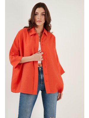 Lela Truvakar Kol Oversize Yazlık Gömlek Bayan Gömlek 514344038