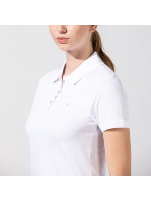 Nautıca Kadın Beyaz Kısa Kollu Polo 35K409T.1BW