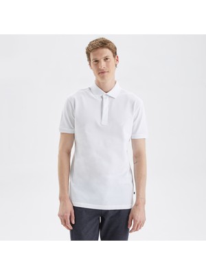 Nautica Erkek Beyaz Slim Fit Kısa Kollu Polo Yaka T-Shirt K35062T.1BW