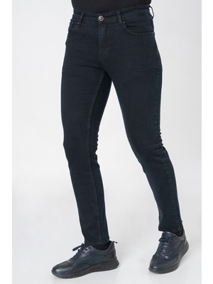 White Stone Apeldoorn Slim Fit J2306 Pamuklu Likralı 5 Cep Jean Pantolon Blue Black