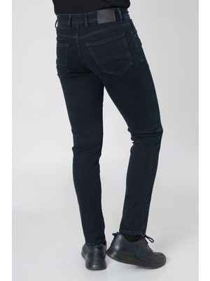 White Stone Haarlem Slim Fit J2308 Pamuklu Likralı 5 Cep Jean Pantolon Blue Black