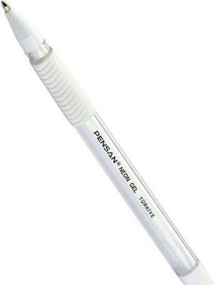 Pensan Neon Jell Kalem 1,0 mm Beyaz 1 Ad
