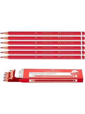 Faber-Castell Faber Castell Kırmızı Kopya Kalemi. (Başlık Kalemi) 6 Adet.