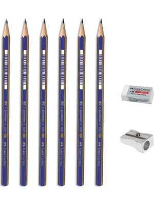 Faber-Castell Goldfaber Dereceli Kalem Çizim Seti 6 Parça Grafit Kalem ve Aksesuarlar