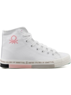 Benetton BN70021 Beyaz Pudra Kadın Günlük Ayakkabı BN70021-BEYAZ-PUDRA Beyaz