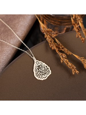 Dkmn Silver Rabbiyessir Yazılı Gümüş Kolye Kadın Gümüş Kolye Dualı Kolye