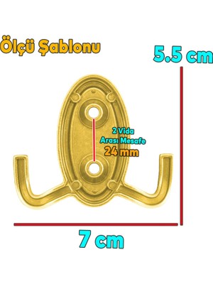 Badem10 Palmira Duvar Vestiyer Askısı Metal Dolap Elbise Havlu Askılığı Gold Askı askılık