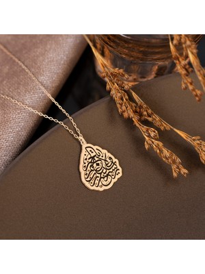 Dkmn Silver Rabbiyessir Yazılı Gümüş Kolye Kadın Gümüş Kolye Dualı Kolye