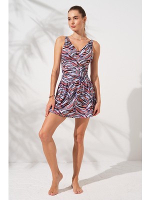 Pierre Cardin Lena Kruvaze Formlu Şortlu Elbise Mayo Tıger 231130-T