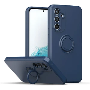 Samsung Galaxy A54 Için Ince Silikon Yüzük Stand Telefon Kılıfı - Mavi (Yurt Dışından)