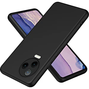 Infinix Note 12 Pro Için Ince Likit Silikon Yumuşak Telefon Kılıfı - Siyah (Yurt Dışından)