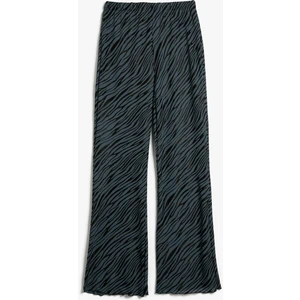 Zebra Desenli Pantolon Beli Lastikli