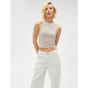 Crop Atlet Ribanalı Halter Yaka