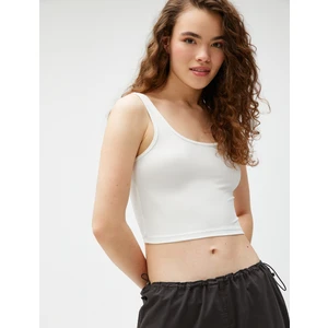 Crop Fitilli Atlet Basic U Yaka