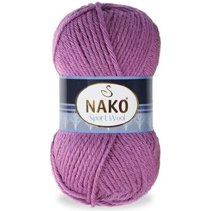 Sport Wool 1048 5 Adet Eşarp Bere Panço Hırka Iplikleri Orkide