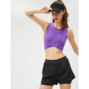 Crop Spor Atlet Büzgü Detaylı