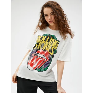 Rolling Stones Tişört Baskılı Lisanslı Kısa Kollu