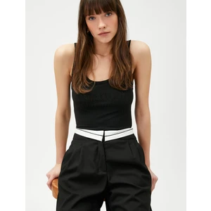 Taşlı Atlet Ribanalı U Yaka