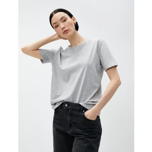 Basic Tişört Kısa Kollu Bisiklet Yaka