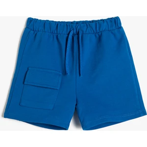 Şort Cepli Beli Bağlamalı Pamuklu