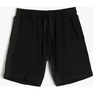 Şort Basic Beli Bağlamalı Cepli Pamuklu