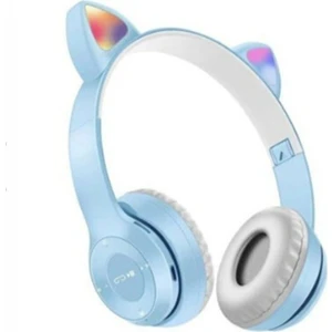 Ahanda Buldum Kablosuz Bluetooth Kulaküstü Kedili P47M Kulaklık Rgb Işıklı Kedi Desenli Kulaklık P47M