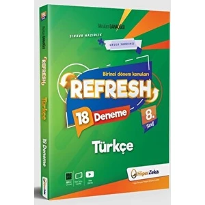 Hiper Zeka Yayınları 8. Sınıf Refresh Türkçe 18 Deneme - LGS 1. Dönem Konuları