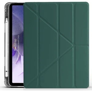 Novstrap Samsung Galaxy Tab S7 Plus / S8 Plus 12.4 X800 T970 Kılıf Smart Kalem Bölmeli Trifold Stand