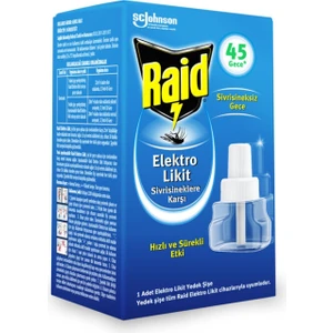Elekro Likit 1 Yedek, 45 Gece (Sivrisineklere Karşi)