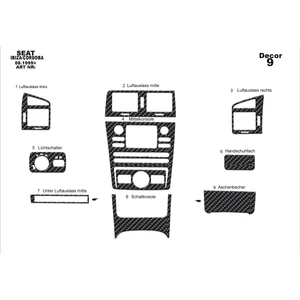 meriç cockpit design Meriç® Seat Cordoba Ön Torpido Kaplama Maun 9 Parça 1999-2002