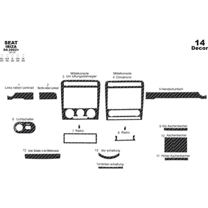 meriç cockpit design Meriç® Seat Cordoba Ön Torpido Kaplama Maun 14 Parça 2002-2010