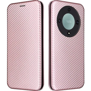 Onur Için X9A 5G/X40 5g/magic5 Lite 5g 5g Kasa Lüks Karbon Fiber Pu+Tpu Hibrid Kılıf Tam Koruma Şok Geçirmez Flip Case Kapağı (Yurt Dışından)