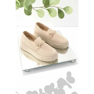 Bej Triko  Kadın Loafer Ayakkabı K01320425182
