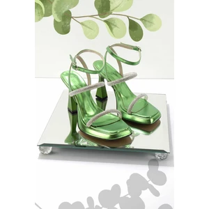 Metalik Yeşil  Kadın Abiye Ayakkabı K05215400809