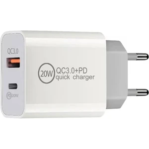 Hızlı Şarj Adaptör 20W Pd 3.0 Quick Charge Type C +Usb A