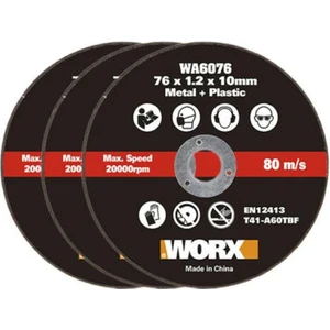 Wor x WA6076.3 W x 801 Için 76 x 10 mm 3 Adet Metal ve Pvc Kesme Taşı