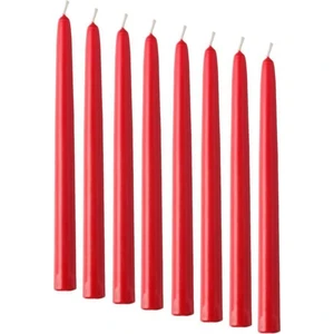 EC Shop Ikea Vınter 2021 Mum 8 Adet Şamdan Mumu Kırmızı Akmaz Eğilmez 25 cm 8 Adet Kırmızı