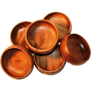 EC Shop Inci Collection 6 Adet Bambu Ağacından Üretilmiş Ahşap Doğal Çerezlik