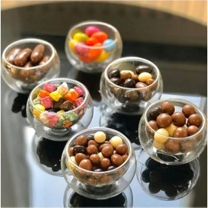 6 Lı Çift Cidarlı Mini Sosluk Drajelik Lokumluk