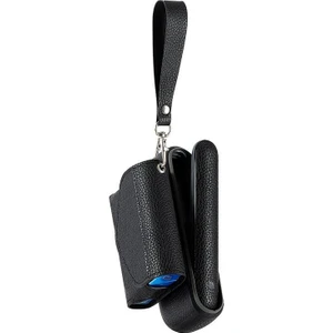 Sigara Saklama Çantası Aksesuarları ile Iqos Iluma Için Kapı Kapağı ile Renkli Pu Deri Kılıf Black