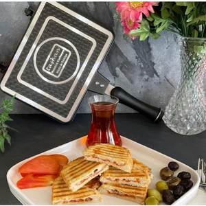 Lüks Grıll Tost Makinası Ocak Üstü Iç ve Dış Granit Tost Makinesi