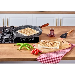 Döküm Granit Gözleme Tavası 36 cm Siyah