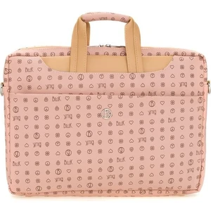 Bilik Deri Monogram Pembe/camel Unisex Laptop & Evrak Çantası Brıefcase-Mn