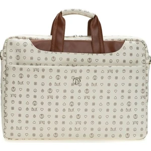 Bilik Deri Monogram Bej/taba Unisex Laptop & Evrak Çantası Brıefcase-Mn