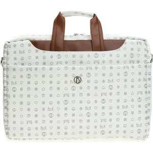 Bilik Deri Monogram Beyaz/taba Unisex Laptop & Evrak Çantası Brıefcase-Mn