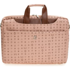 Bilik Deri Monogram Pembe/taba Unisex Laptop & Evrak Çantası Brıefcase-Mn