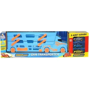 3 Katlı Sürat Pistli Tır 3 Arabalı Çocuklar Için Garaj Otopark Yarış Pisti Eğitici Oyun Seti Transporter Tır