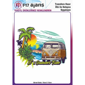 F17 Ajans Ütü ile Yapışan Tekstil Baskı Görseli It's Summer Tune
